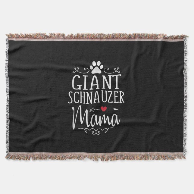 Cobertor mamãe schnauzer gigante - presente de amante schna (Frente)