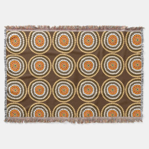 Cobertor Manchas Castanho E Laranja,  