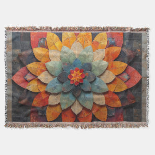 Cobertor Mandala Art Texturizada Flor
