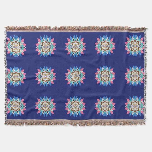 Cobertor Mandala Blue Bayou (Frente)