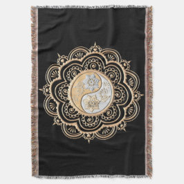 Cobertor Mandala de Ouro & Prata