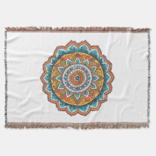 Cobertor mandala de várias cores