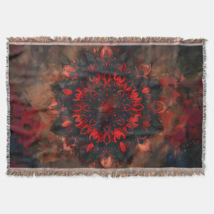 Cobertor Mandala Escuro - Presente Gótico do Boho