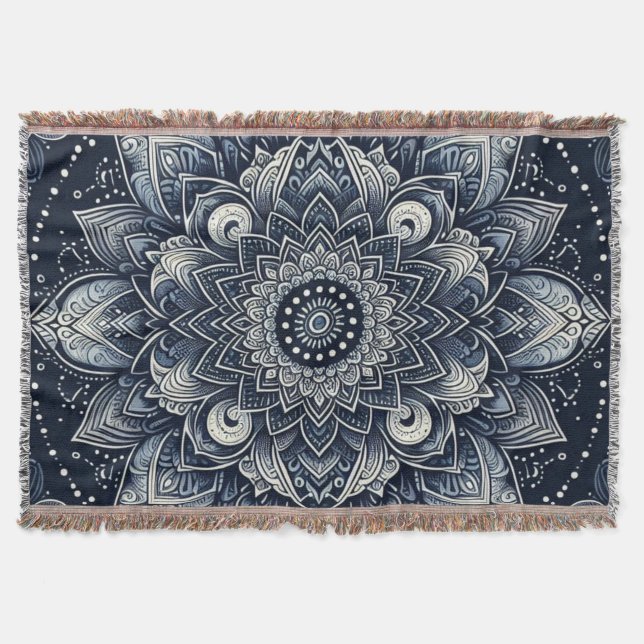 Cobertor Mandala Índigo (Frente)