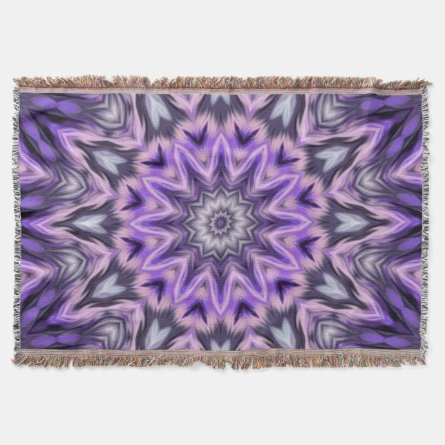 Cobertor Mandala púrpura Lilac (Frente)