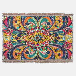 Cobertor Mandala Sinfonia de Cores – Floral Psicodélico Ous