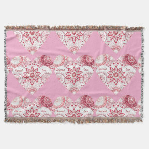 Cobertor Mandalas Românticos do Dia dos Namorados