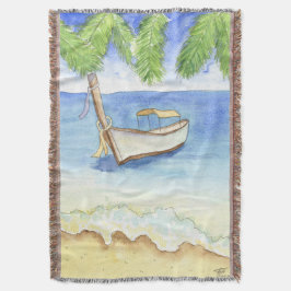 Cobertor Manhã em Bali Watercolor