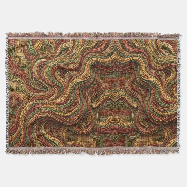 Cobertor Manto de Terra com Redemoinho de Fumaça Abstrata (Frente)