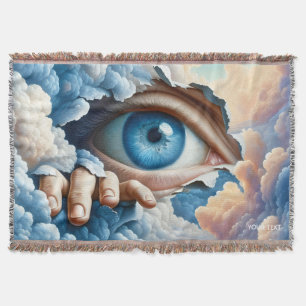 Cobertor Mão das Nuvens de Olhos Fantasia