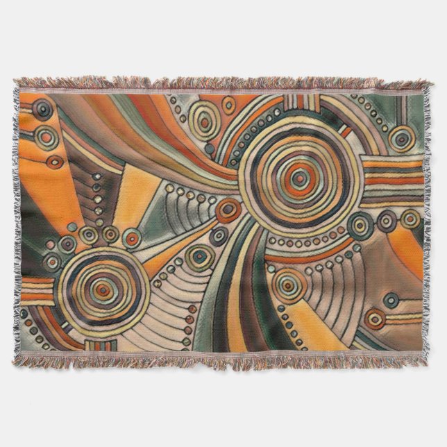 Cobertor Mão Desenhada por EDDArt - Pensamentos 1 (Frente)