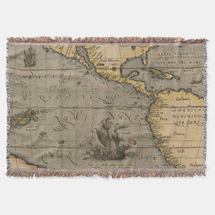 Cobertor Mapa antigo antigo inspirado (14) Bagagem