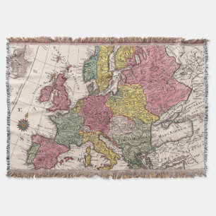Cobertor Mapa antigo antigo inspirado (9)