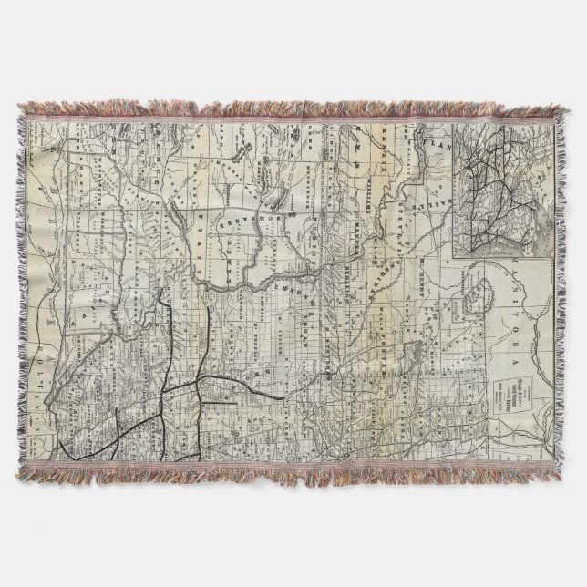 Cobertor Mapa correto de Dakota (Frente)