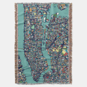 Cobertor Mapa de Manhattan New York