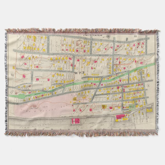 Cobertor Mapa de Yonkers NY (Frente)