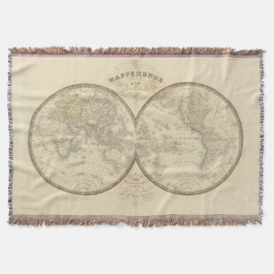 Cobertor Mapa do atlas de mundo