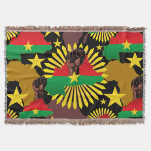 Cobertor Mapa do Burkina Faso, Bandeira e Resistência à Rev
