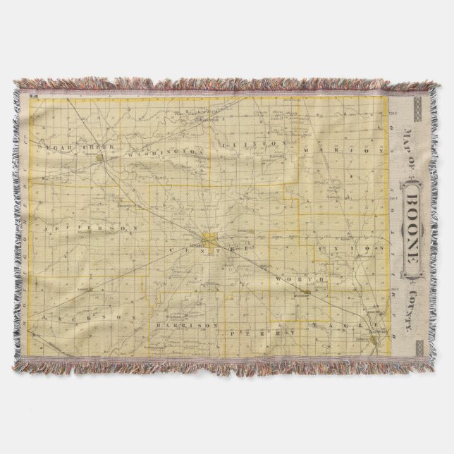 Cobertor Mapa do Condado de Boone (Frente)