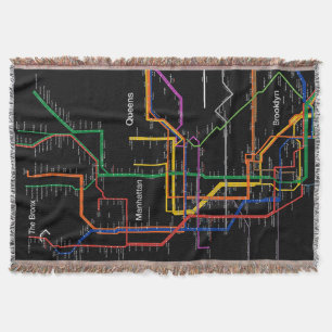 Cobertor Mapa do metrô de NY-City