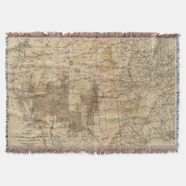 Cobertor Mapa do progresso 1878 das avaliações geográficas (Frente)