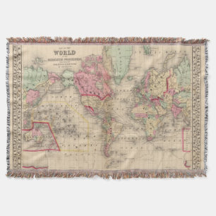 Cobertor Mapa do proj de Mercator do mundo por Mitchell