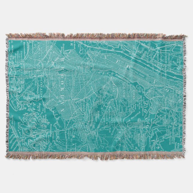 Cobertor Mapa gráfico de Nova Iorque (Frente)