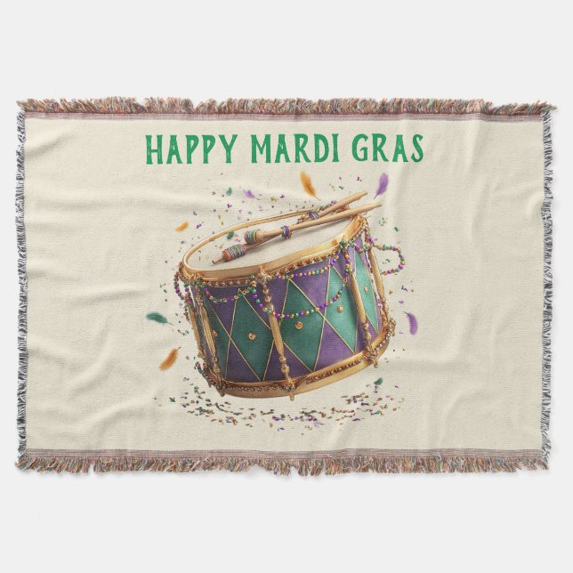 Cobertor Mardi Gras Festive Drum (Frente)