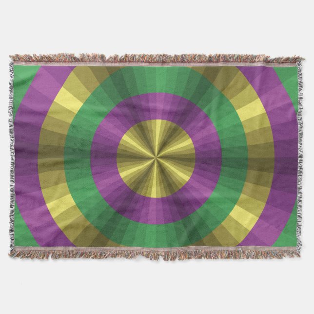 Cobertor Mardi Gras Illusion Throw Blanket (Frente)