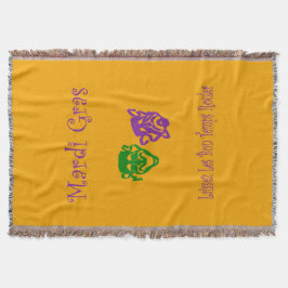 Cobertor Mardi Gras Mask Rouler