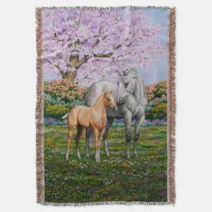 Cobertor Mare Palomino Foal, Cinza de ananás