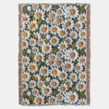 Margaridas Brancas de Crochê Flores Silvestres da 