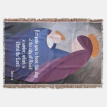 Maria e o menino Jesus Lucas 2:11 pintura vintage