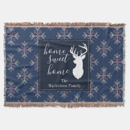 Cobertor Marinho de Padrões de Suéter Feio de Natal