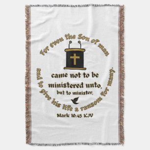 Cobertor Mark 10:45 KJV Bíblia Versa Fé com Escrituras