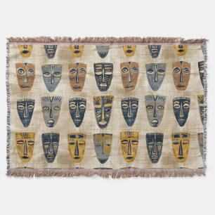 Cobertor Máscara Tribal Padrão Boho