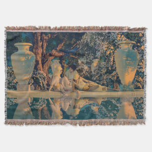 Cobertor Maxfield Parrish O Jardim de Alá 1918 Arte Fina