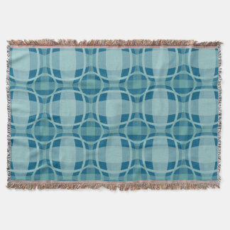 Cobertor Mazipoodles Square Circle Plaid Baby Blue