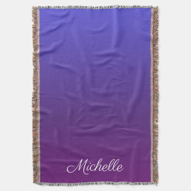 Cobertor Mbre azul e roxa personalizada (Frente Vertical)