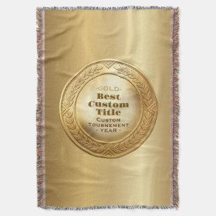 Cobertor Medal Personalizado 3D Realista Folha Dourada Edit