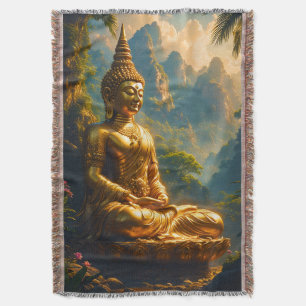 Cobertor Meditação Dourada nos Picos Tailandeses