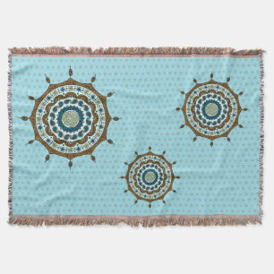 Cobertor Mehndi Fantasy Copper Throw Blanket