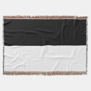 Cobertor Meio Preto E Meia Faixa Branca