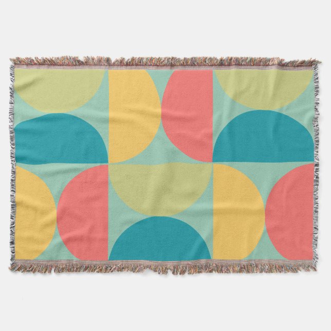 Cobertor Meio século Moderno de Mostarda Bitterdoce e Azeit (Frente)