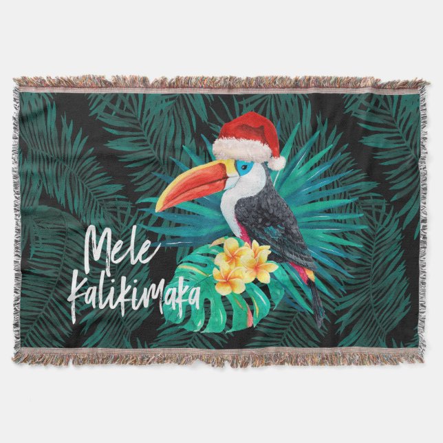 Cobertor Mele Kalikimaka - Aves da Selva Tropical (Frente)