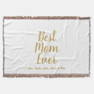 Cobertor Melhor Mãe Nunca - Script personalizado em ouro p