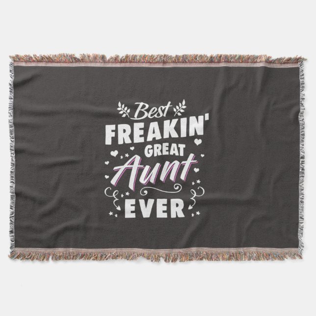 Cobertor Melhor Tia de Excelente de Freakin Nunca (Frente)
