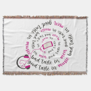 Cobertor Menina cita Bom gosto na música, mau gosto nos hom