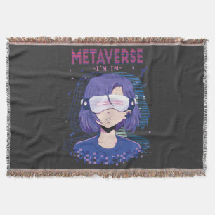 Cobertor Menina do anime óculos de realidade virtual Cobert