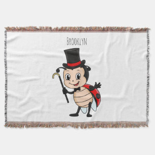 Cobertor Meninada bonita com chapéu de cima e desenho de gr